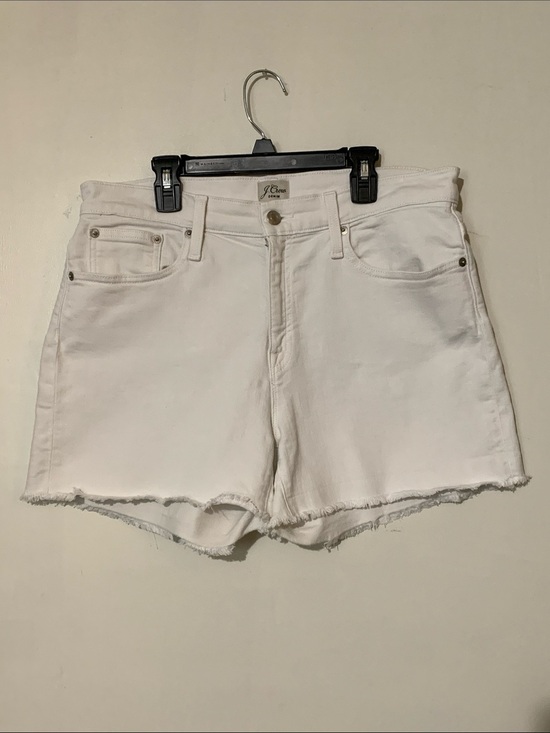 J. Crew Pants - J. Crew White Denim Cutoff Shorts with Frayed Hem